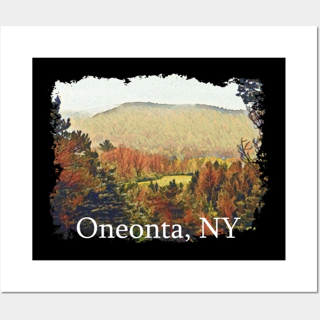 Oneonta NY Adirondack Hill and Valley Wall Art by Mindseye222